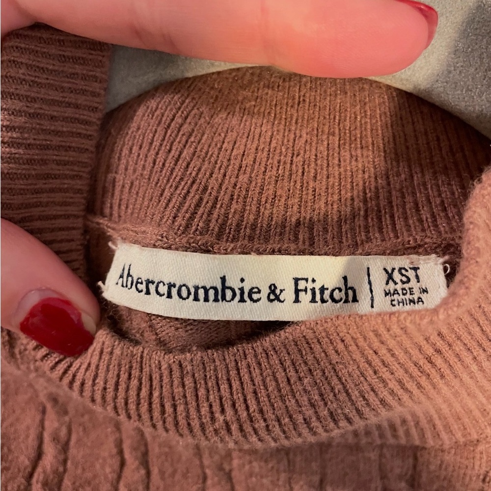 Abercrombie & Fitch Ribbed Sweater Dress XS Tall - Picture 6 of 7